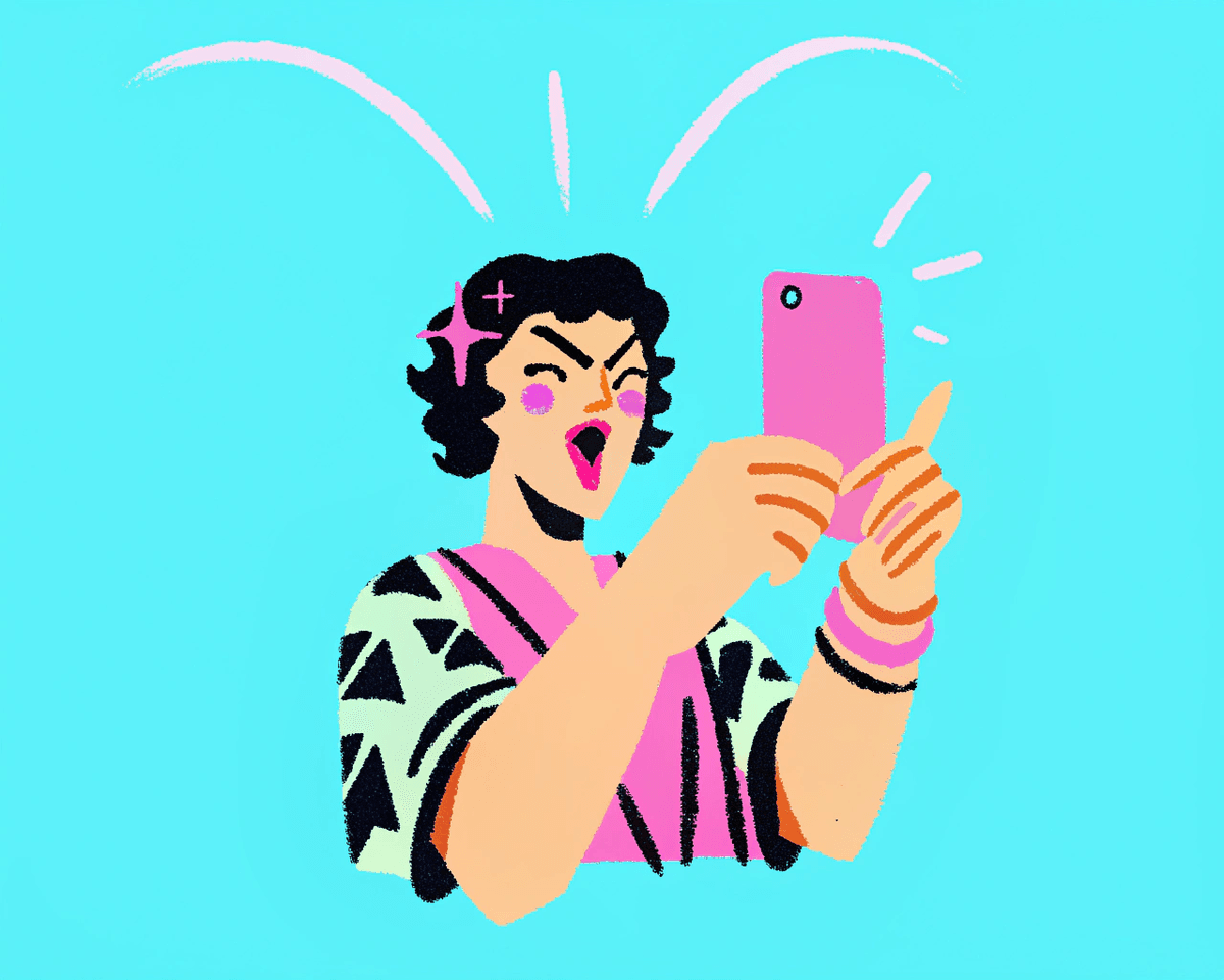 Illustration of Aries texting patterns in modern dating