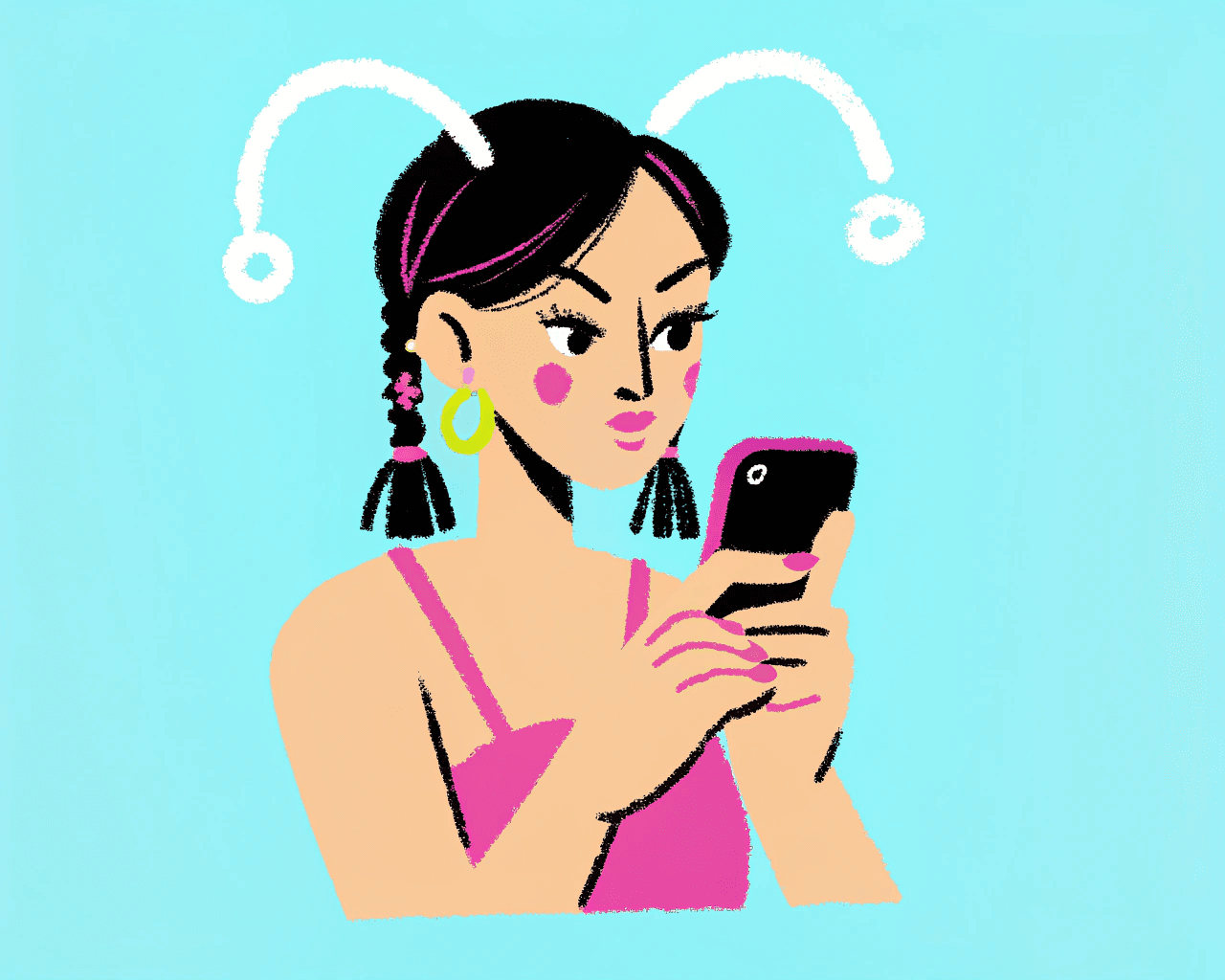 Illustration of Capricorn texting patterns in modern dating