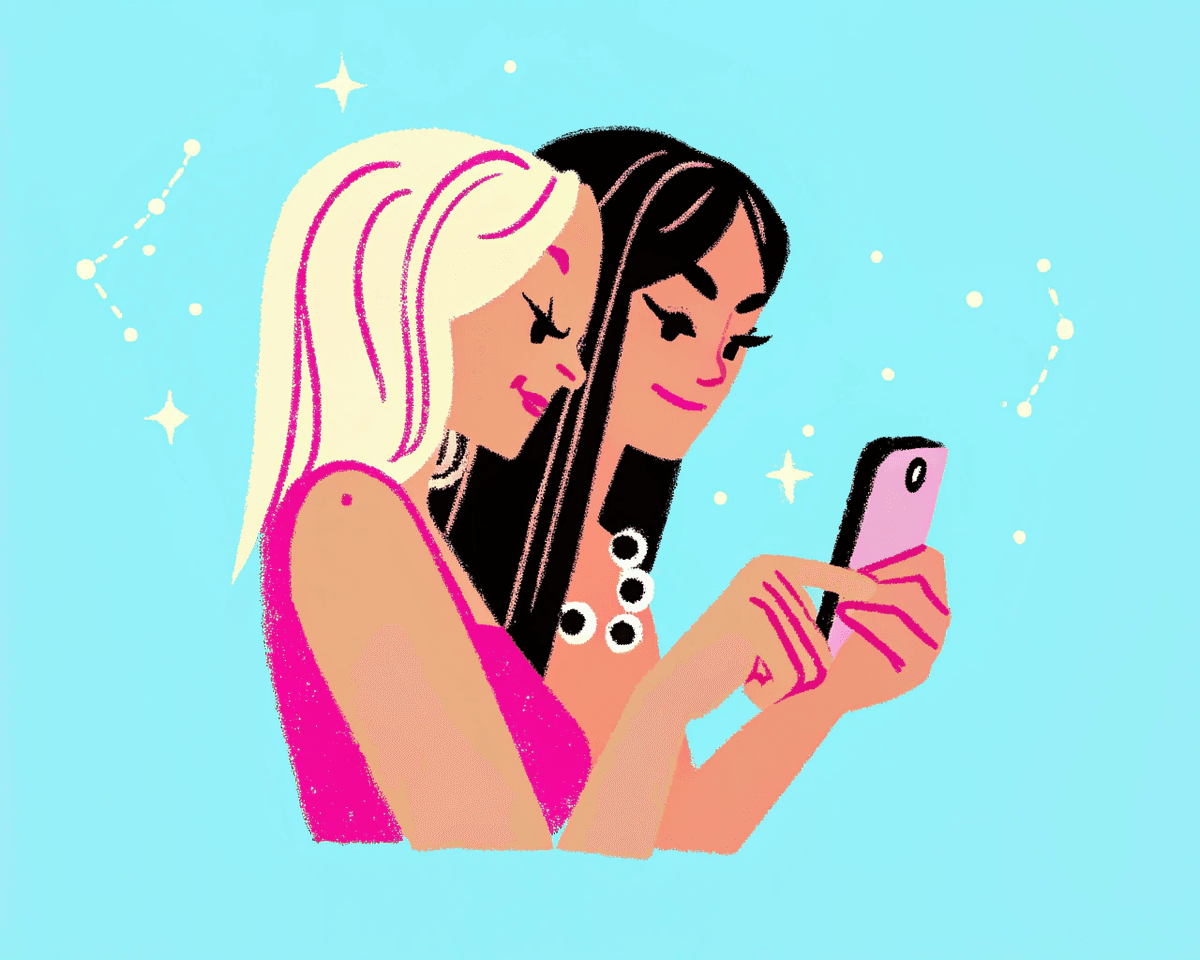 Illustration of Gemini texting patterns in modern dating