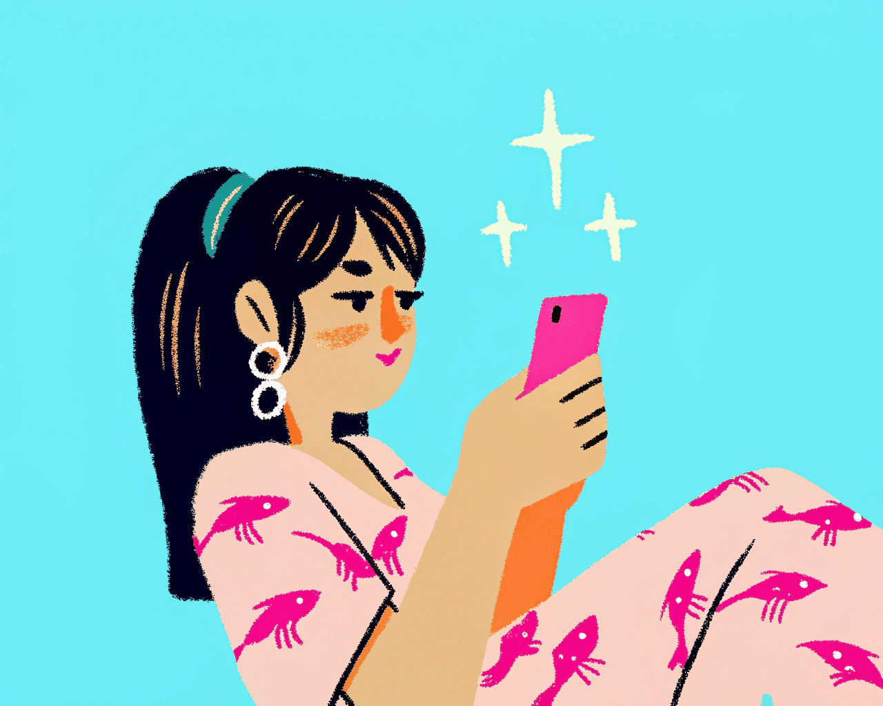 Illustration of Pisces texting patterns in modern dating