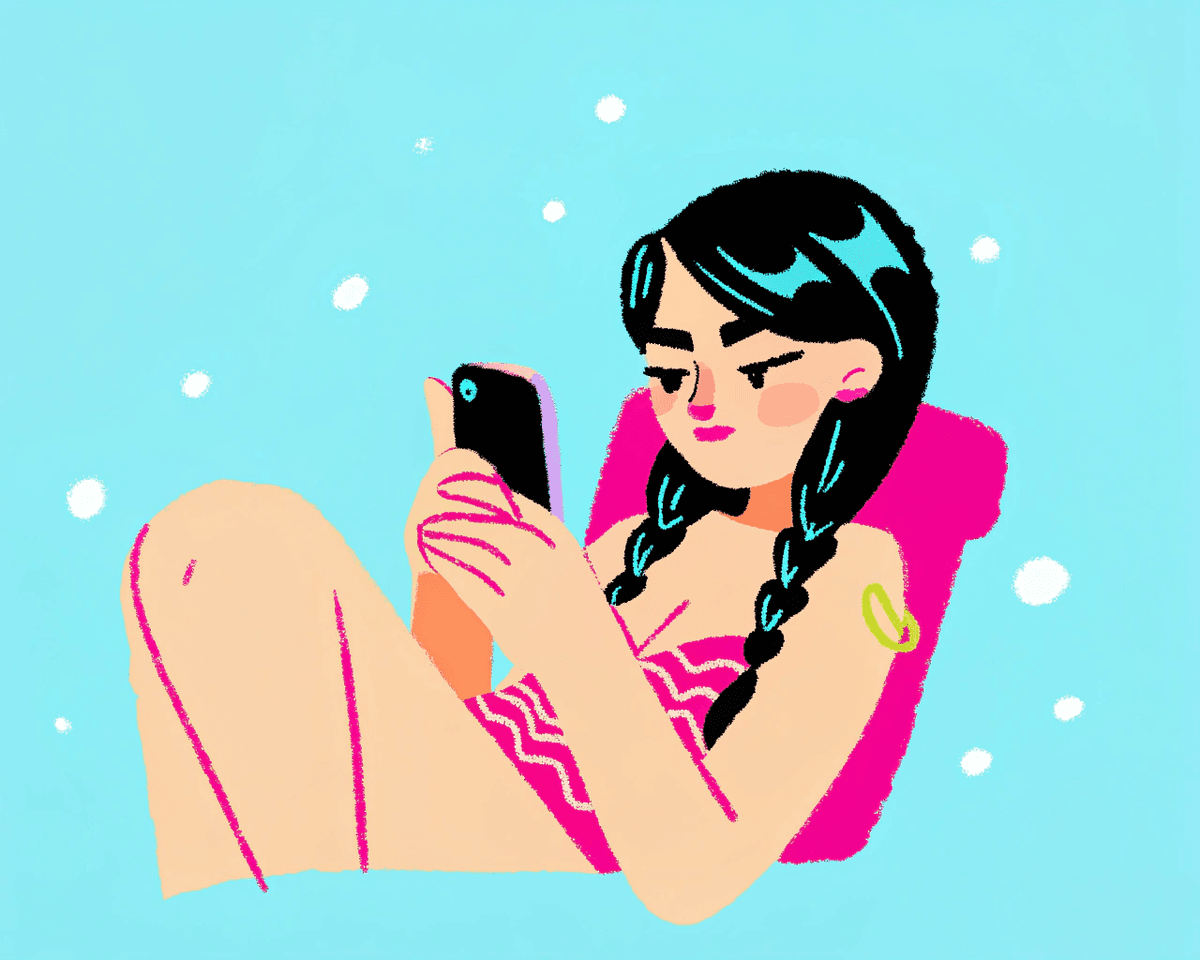 Illustration of Virgo texting patterns in modern dating